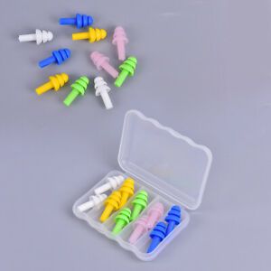 5Pairs Silicone Ear Plugs Sleep Earplugs Noise Reduction Swimming Earpl lsL F2