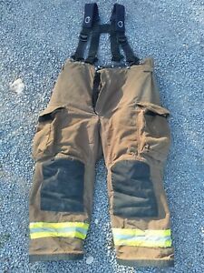 Firefighter Janesville Lion Apparel Turnout Pants 46R 2008 Suspenders USED
