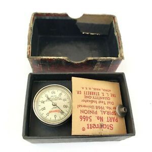 Starrett 196 Back Plunger Dial Indicator .001 + 5466 Spiral Pinion