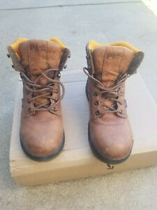 Timberland 26388 PRO Women&#039;s Titan 6&#034; Alloy Brown Safety Toe Work Boots 9 VGUC!