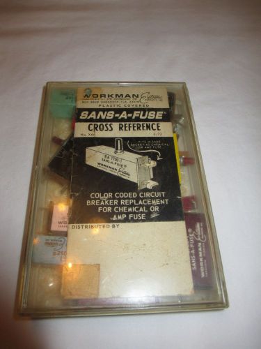 Vintage workman electronic products sans-a-fuse color coded circuit breaker set for sale