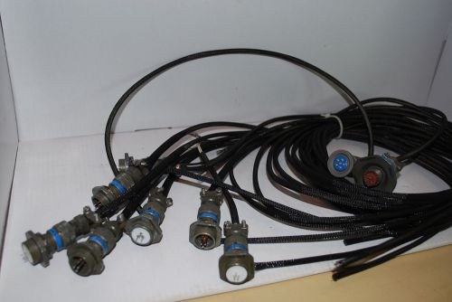 9 ea. various aircraft connectors bendix w/ leads jtl 07rp, ms 27474t for sale