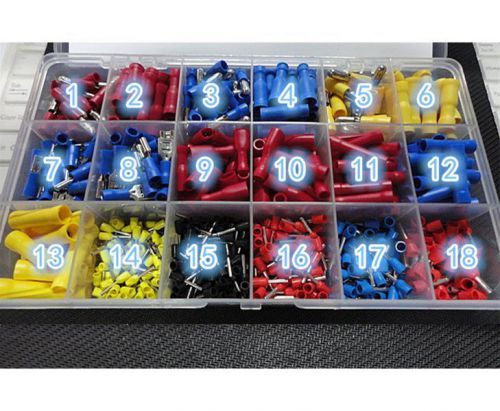 475XNew Insulated Terminals Electrical Connectors Ring Crimp Wire Bullet Box US3