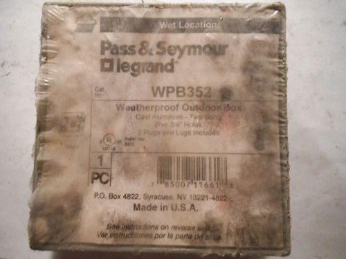 Pass &amp; Seymour Legrand 2 GANG Weatherproof Outdoor Box WPB352 - NEW