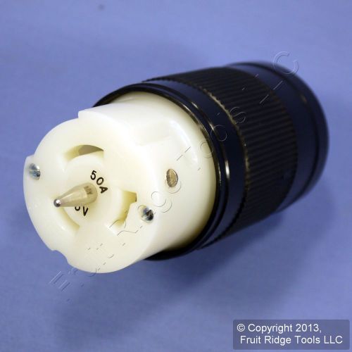 Leviton california style twist locking connector plug non-nema 50a bulk cs63-60c for sale