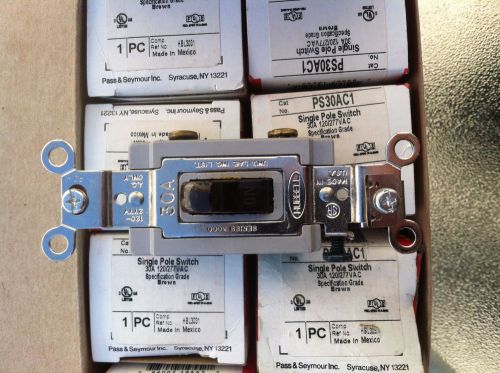 Pass &amp; Seymour PS30AC1 Single Pole Switch 30A NEW SAME AS HUBBELL 3031 PRICED EA