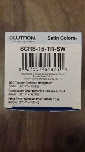 Lutron SCRS-15-TR-SW Tamper resistant receptacle ON SALE !!