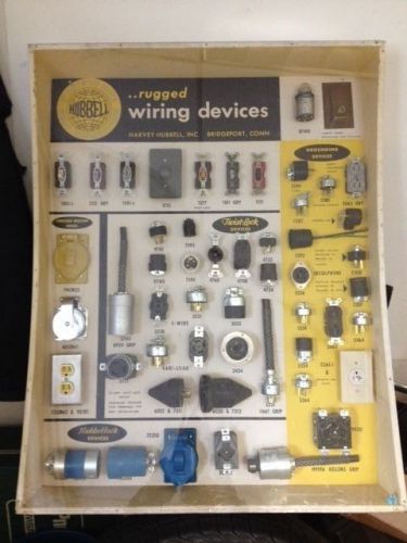 HUBBELL Wiring Device Display Cabinet - Probable 1960&#039;s Vintage