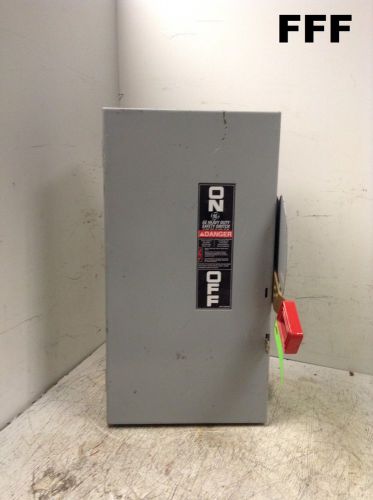 GE Heavy Duty Safety Switch Cat No THN3363 Model 10 60A 600VAC/250VDC 60 HP
