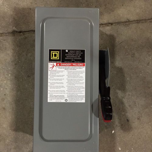 H322N 60 Amp Square D Disconnect New In Box 240 Volt Fused Nema1 3-Pole