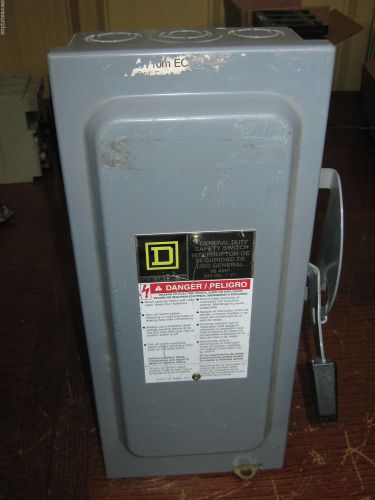 1 pc Square D D322N Safety Switch, 60 Amp, Used