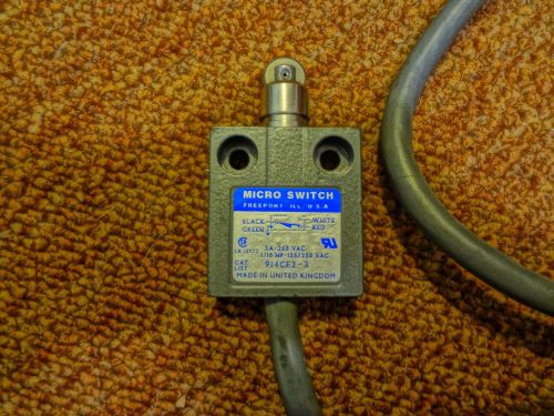Micro switch 914ce2-3 125/250vac 1/1ohp 5a for sale