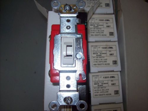 Leviton 1221-2WL 20A-120/277V S.P Key Switch (4 boxes of 10 switches ea.)