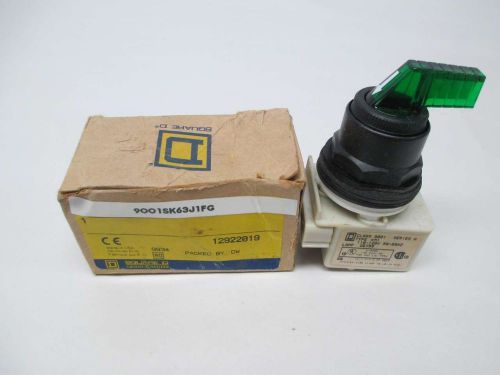 NEW SQUARE D 9001SK63J1FG SELECTOR SWITCH 120V-AC GREEN D344324