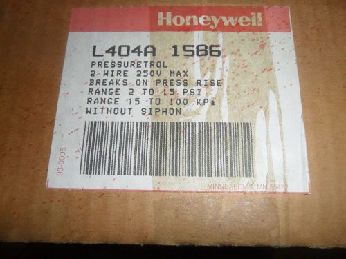 Honeywell l404a 1586 pressuretrol switch 2-15 psi 2 wire 250v max nib for sale