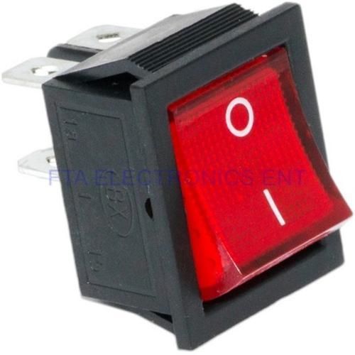 Red Button On-Off 4 Pin DPST Boat Rocker Switch For 16A 250V 20A 125V AC Voltage