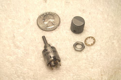 1 Rotary Switch  w/knob  2P/3T   non-shorting smaller size (1/2&#034;dia.) switch
