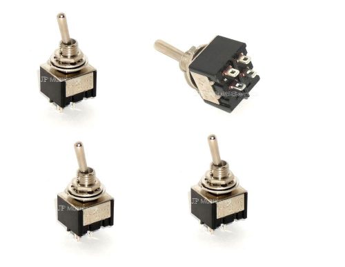 Lot of 4 DPST ON/OFF Miniature Toggle Switches