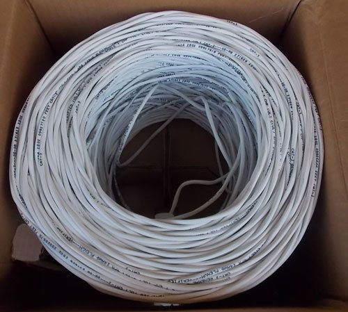 New general cable 2131245 1000 ft. 4 pr 24 awg cat3 communications cable white for sale