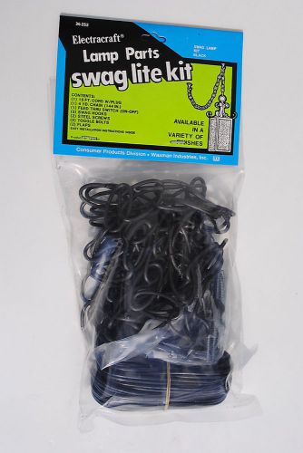 Electracraft 36-252 Black Swag Light Kit Cord,Chain,Feed Thru Switch,Hooks,Bolts