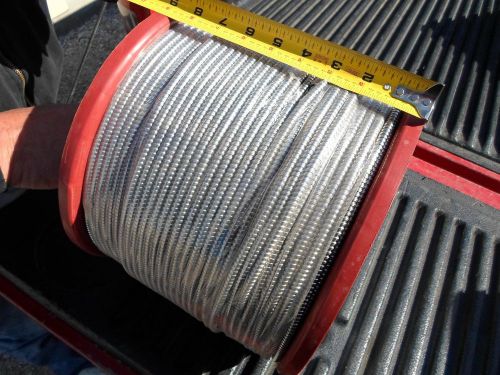 1000&#039; roll 3/16&#034; id flexible armored cable 304 stainless steel full square lock for sale