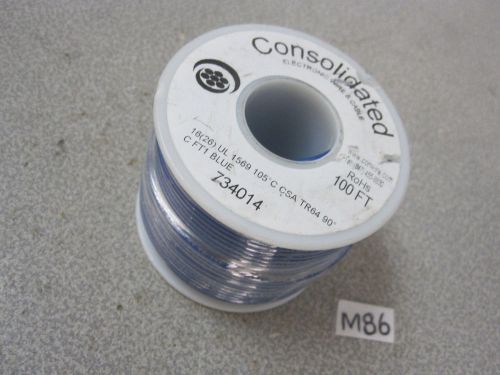 Consolidated electronic wire &amp; cable 100 ft blue 16(26) ul 1569 105c tr64 90c for sale