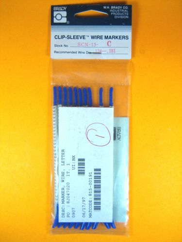 Brady -  SCN-13-C -  Clip-Sleeve Wire Markers