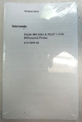 Tektronix p6246 &amp; p6247 probe instruction - 5 languages for sale