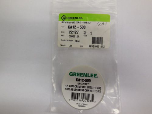 GREENLEE KA12-500 &#034;U&#034; STYLE ALUMINUM DIE SET COLOR CODED PINK