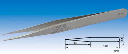10 new stainless steel vetus tweezers st-10 for sale