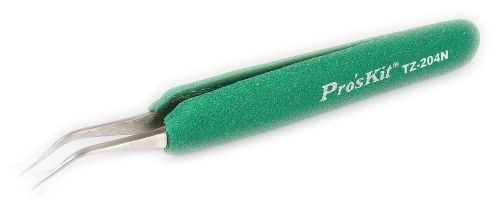 New Pro&#039;s Kit TZ-204N ESD Safe Soft Grip Fine Tip Curved Tweezers