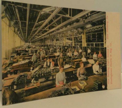 Old Westinghouse Mfg. Co. East Pittsburgh Pa. Mica Building Dept. Postcard Repo