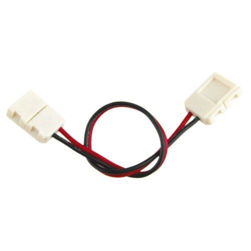 10PCS 2pin Dual Terminal Connector 8mm Cable For 3528 Single Color LED Strip
