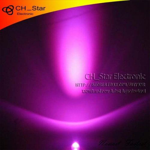 50pcs new 3mm led 2pin water clear pink light round top ultra bright light bulb for sale