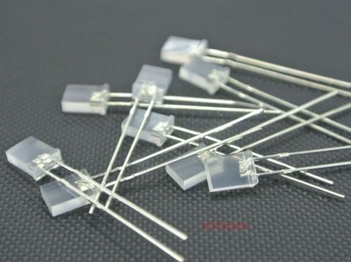 200pcs diffused white led 2x5x7mm rectangular free resistor for sale