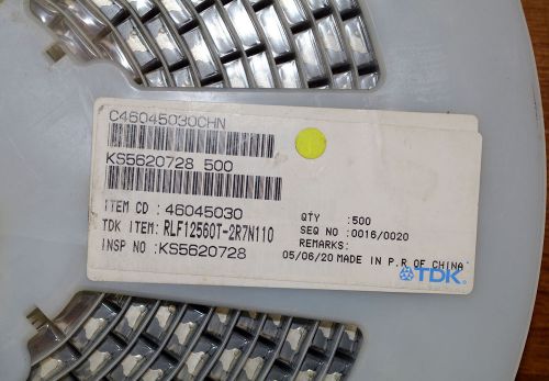 TDK RLF12560T-2R7N110 RLF Inductors  2.7uH 11.5A