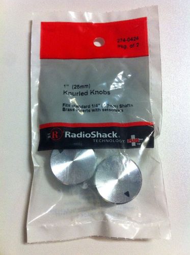 Silver Tone Knurled Knobs By Radioshack #274-0424