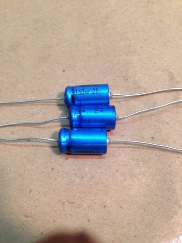 (3) TEMPLE CAN CAPACITOR.      150 MFD 25v