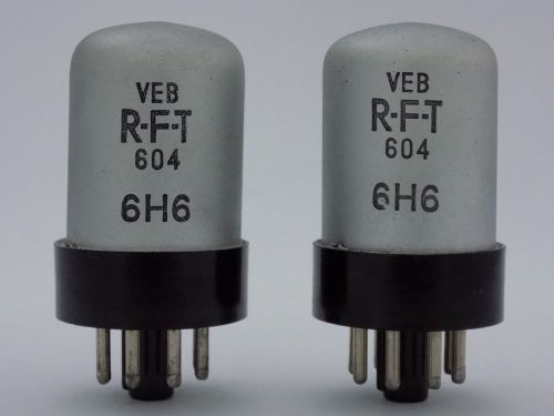 1x RFT 6H6 - Double Diode Radio Vacuum Tube - GK 512 , 39-54