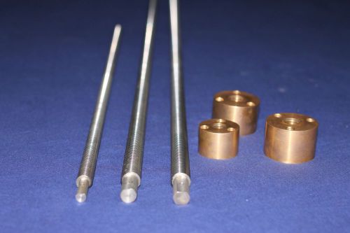 3 axis lead screw kit with bronze nuts- acme thread-5/8-10,1/2-10 single start for sale