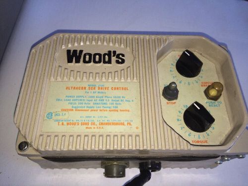 Tb woods j100 ultracon scr motor control for 1hp motor for sale