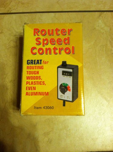 Router Speed Control, Item 43060 (for routing woods, plastic, and aluminum)