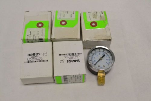Lot 5 new msc 56468622 2in dial 1/4in lm npt 0-60psi pressure gauge b287277 for sale