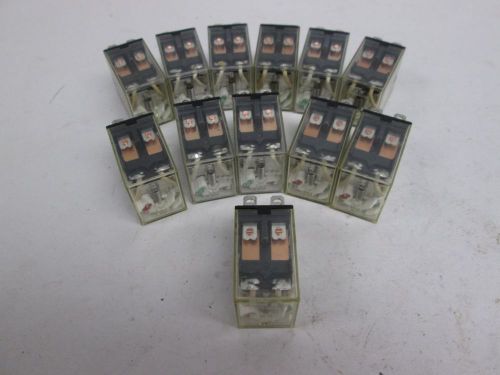 Lot 12 omron assorted ly2n relay 240v-ac 24v-dc d276748 for sale