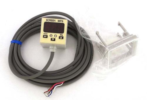 New convum mps-e4m5-gha-d7 screen digital vacuum pressure flow sensor w/mounting for sale