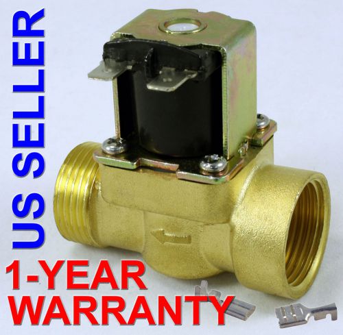 3/4 inch 24 VDC DC Brass Electric Solenoid Valve Gas Water Air ONE-YEAR WARRANTY
