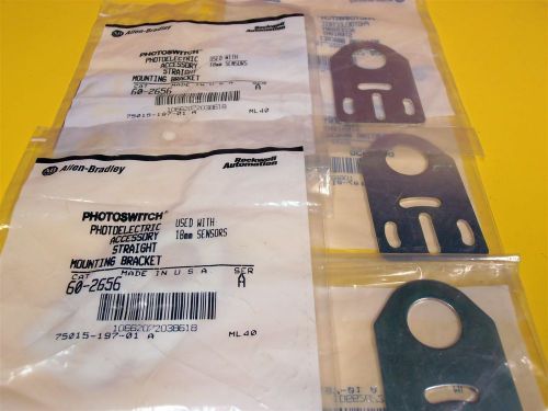 Ab allen bradley 60-2656 ser. a straight mounting brackets new! lot of 5 for sale