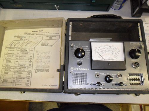 Vintage Motorola Portable 2-Way Communications Tester Model S1056A with cables