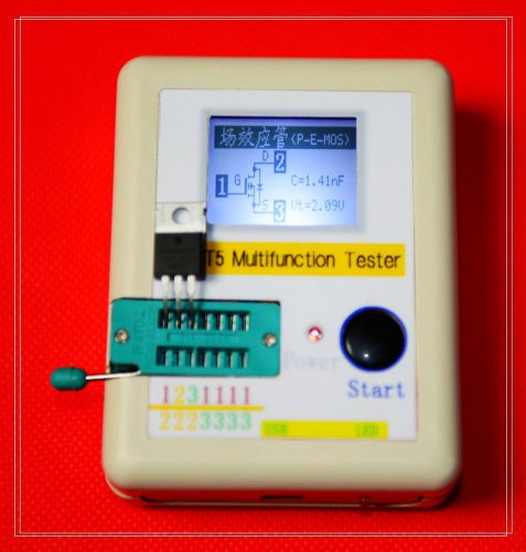 Transistor tester diode triode capacitance esr meter mos + case + li-ion battery for sale
