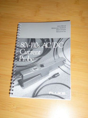Fluke Current Probe User Manual 80i-110s AC/DC